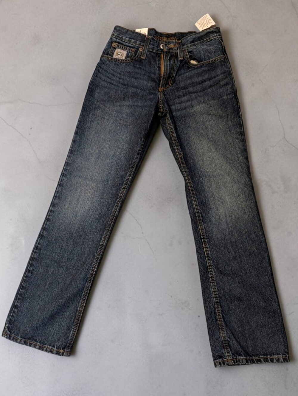 NWT Cinch Silver Label Slim Jeans Men's 28x32 Mid Rise Straight Western Denim